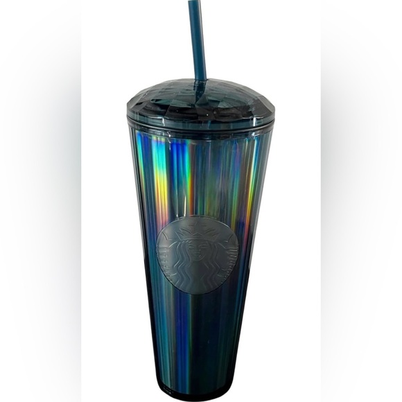 STARBUCKS 2022 Iridescent Ocean Periwinkle Kaleidoscope Dome Venti Cup 24oz - Picture 2 of 6